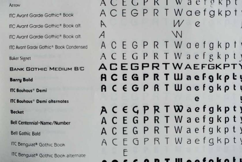 Identifont Sans Serif page