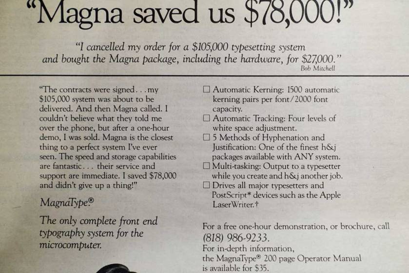 Magna advertisement detail