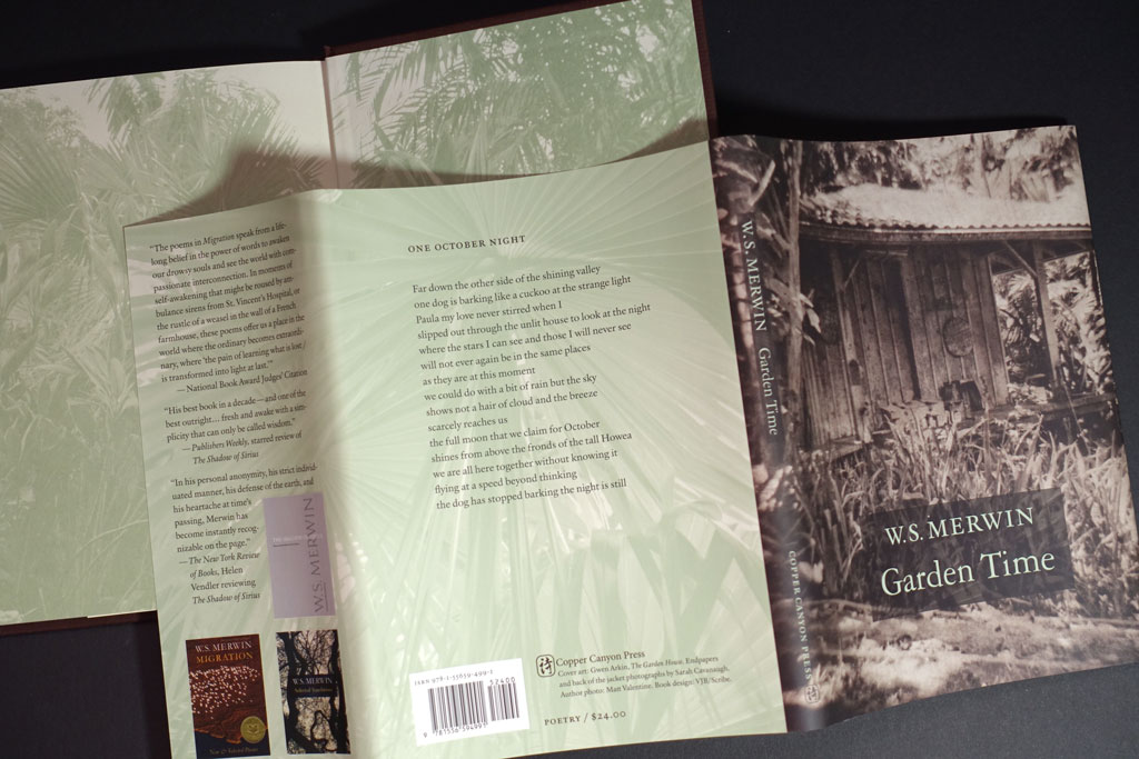 Design notes from Merwin’s Garden Time (Copper Canyon&nbsp;Press)